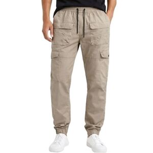 Kuwalla-Tee‎ Men’s Cargo Jogger Pants XL Khaki Stretch Cotton NWT